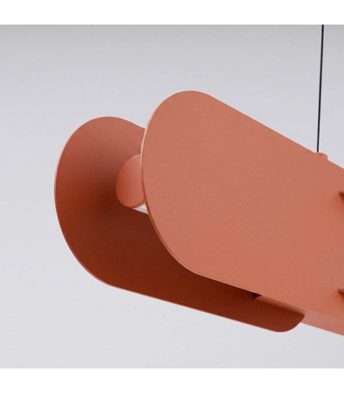 Chain 158cm LED Bar Pendant Ceiling Light Red Ochre 3000K-5