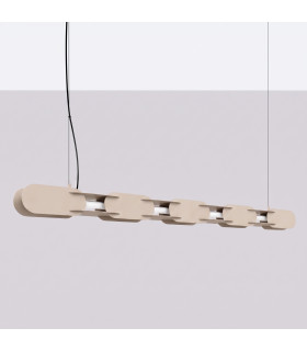 Chain 158cm LED Bar Pendant Ceiling Light Taupe 3000K-2