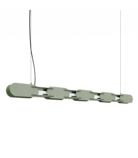 Chain 158cm LED Bar Pendant Ceiling Light Olive Green 3000K-1