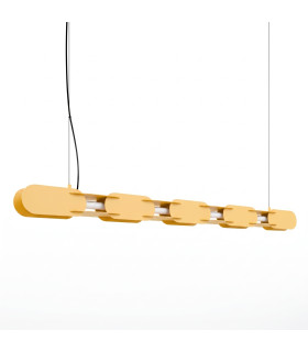 Chain 158cm LED Bar Pendant Ceiling Light Yellow 3000K-1