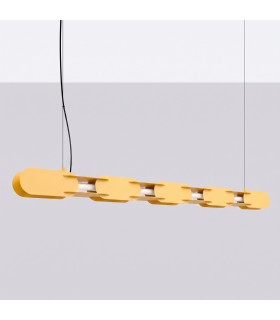 Chain 158cm LED Bar Pendant Ceiling Light Yellow 3000K-2