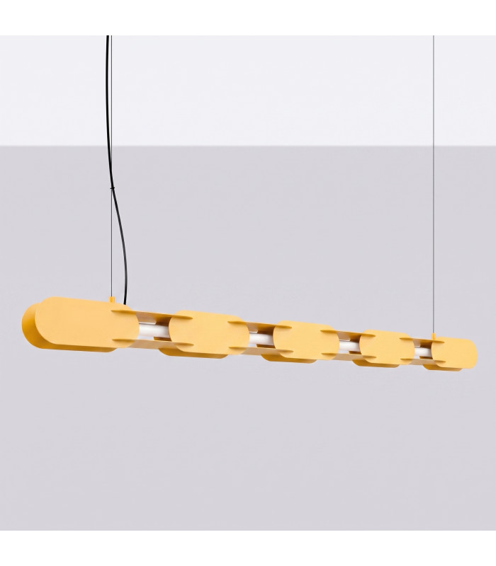 Chain 158cm LED Bar Pendant Ceiling Light Yellow 3000K-2