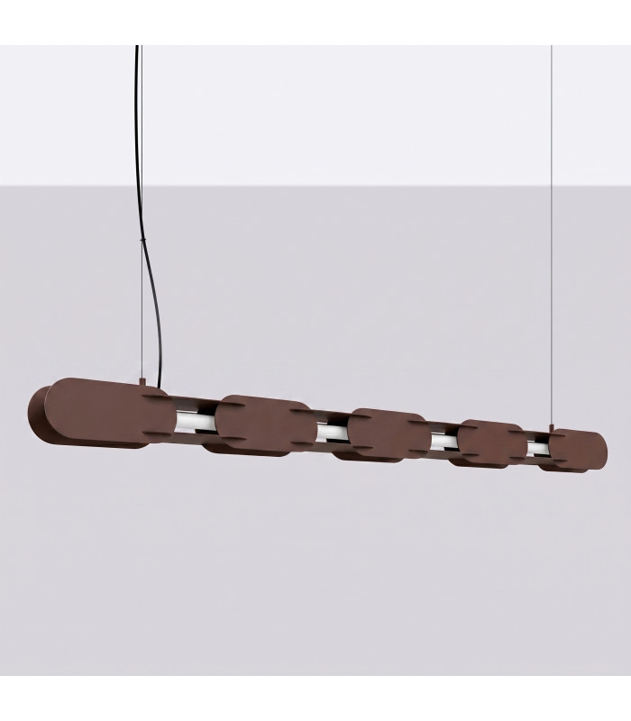 Chain 158cm LED Bar Pendant Ceiling Light Brown 4000K-2