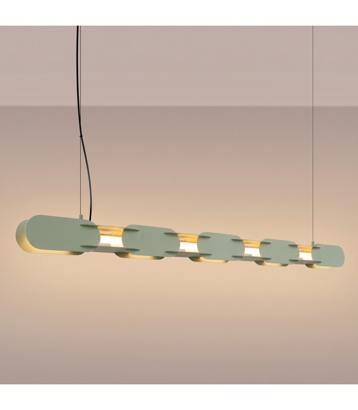 Chain 158cm LED Bar Pendant Ceiling Light Olive Green 3000K-3
