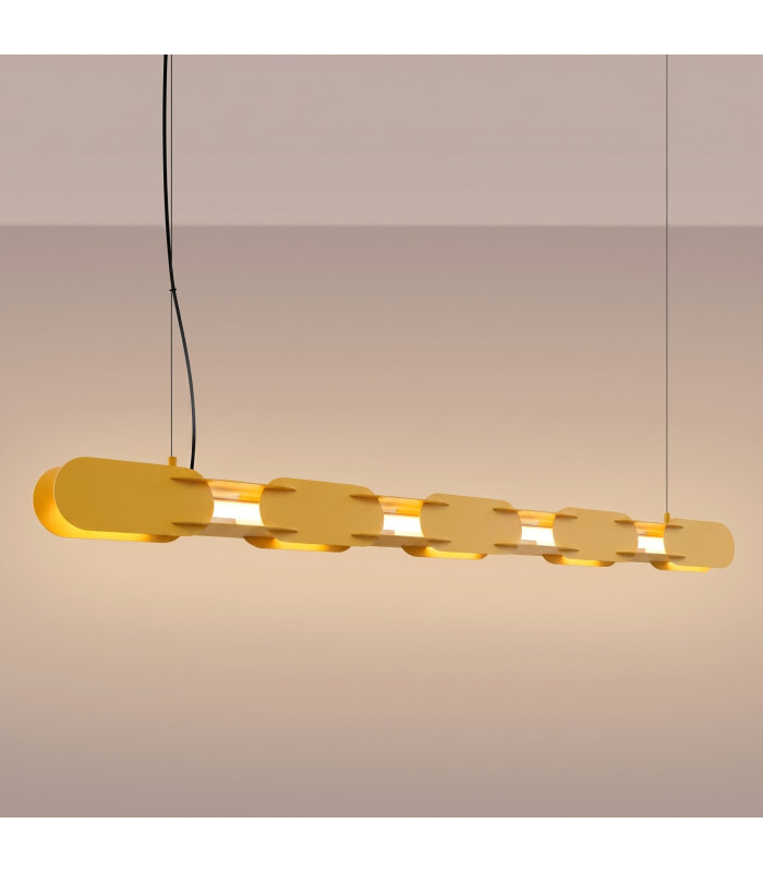 Chain 158cm LED Bar Pendant Ceiling Light Yellow 3000K-3