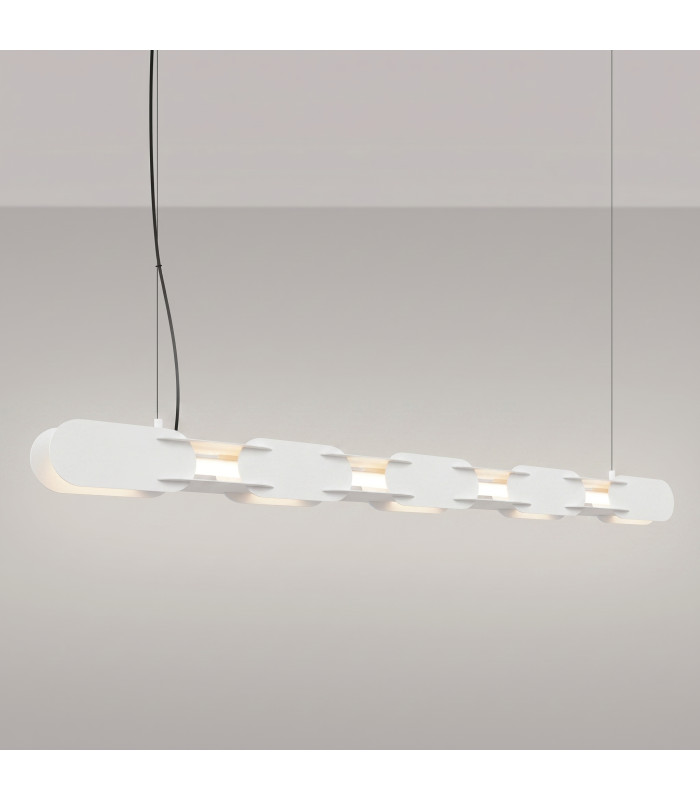 Chain 158cm LED Bar Pendant Ceiling Light White 4000K-3