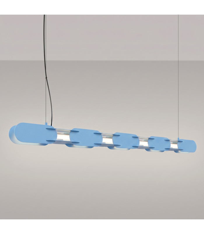 Chain 158cm LED Bar Pendant Ceiling Light Blue 4000K-3