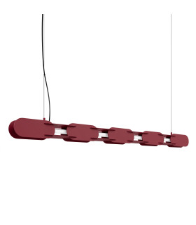 Chain 158cm LED Bar Pendant Ceiling Light Burgundy 4000K-1
