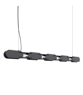 Chain 158cm LED Bar Pendant Ceiling Light Black 4000K-1