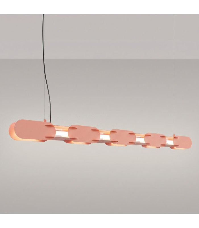 Chain 158cm LED Bar Pendant Ceiling Light Peach 4000K-3