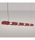 Chain 158cm LED Bar Pendant Ceiling Light Burgundy 4000K-3