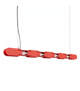 Chain 158cm LED Bar Pendant Ceiling Light Red 4000K-1