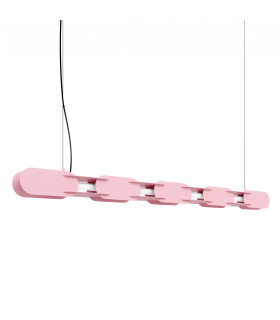 Chain 158cm LED Bar Pendant Ceiling Light Pink 4000K-1