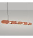 Chain 158cm LED Bar Pendant Ceiling Light Red Ochre 4000K-3