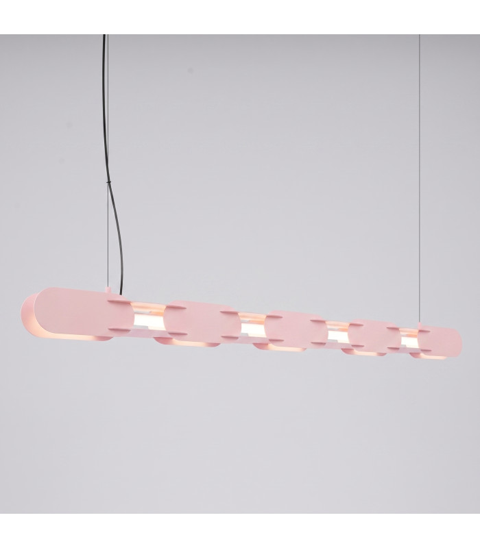 Chain 158cm LED Bar Pendant Ceiling Light Pink 4000K-3