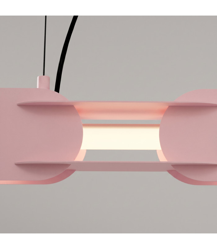 Chain 158cm LED Bar Pendant Ceiling Light Pink 4000K-4