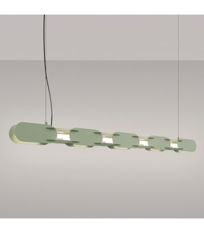 Chain 158cm LED Bar Pendant Ceiling Light Sage 4000K-3