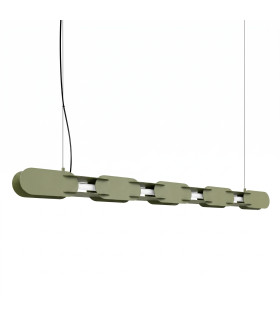 Chain 158cm LED Bar Pendant Ceiling Light Olive Green 4000K-1