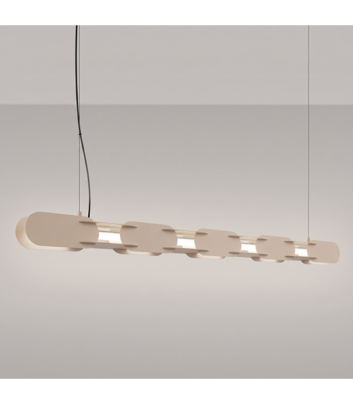 Chain 158cm LED Bar Pendant Ceiling Light Taupe 4000K-3