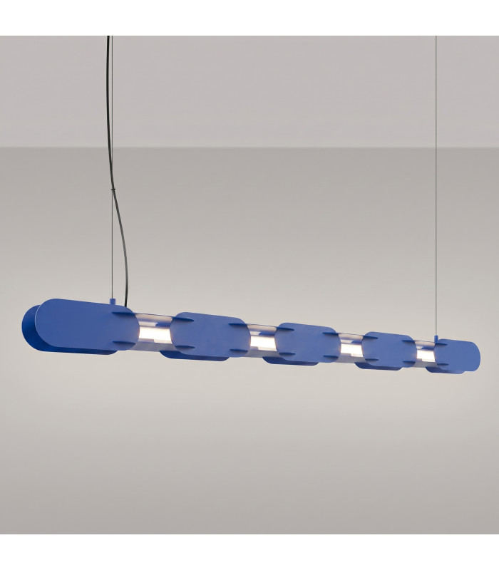 Chain 158cm LED Bar Pendant Ceiling Light Ultramarine 4000K-3