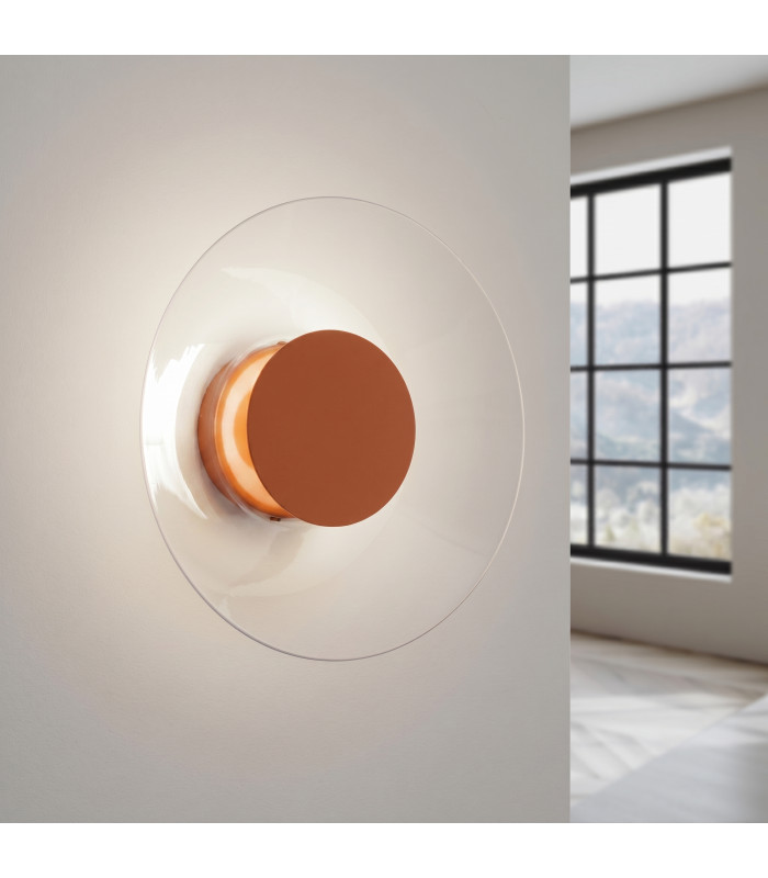 Astro Integrated LED Wall Lamp Red Ochre 4000K-3