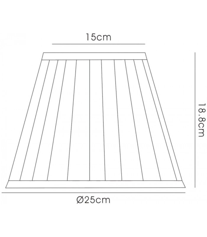 Round Shade Ivory 150, 250mm x 188mm - 3