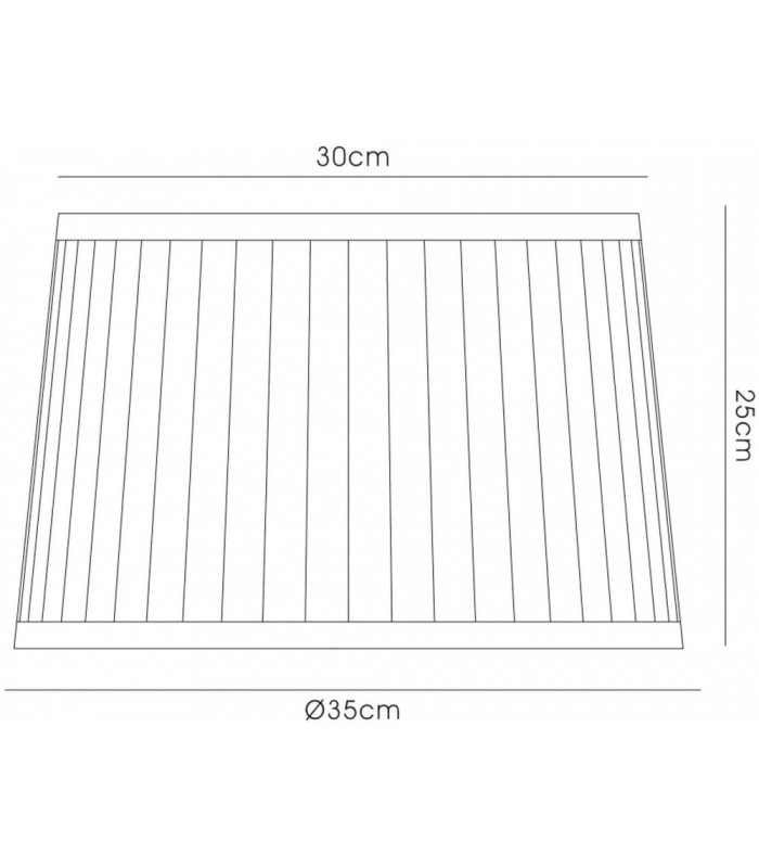 Round Shade Ivory 300, 350mm x 250mm - 3