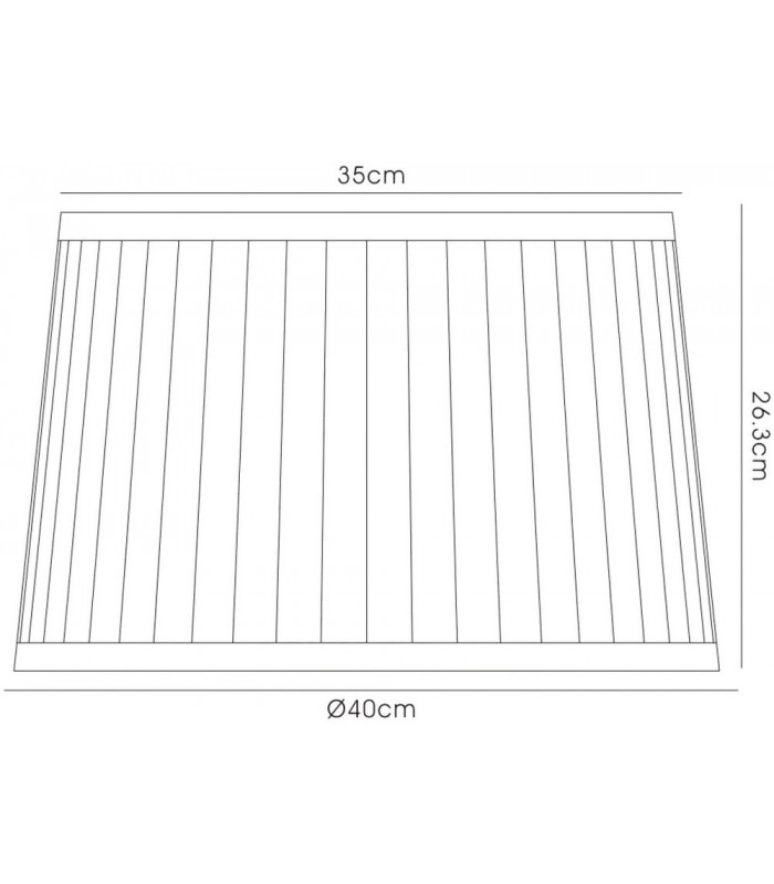 Round Shade Ivory 350, 400mm x 263mm - 3