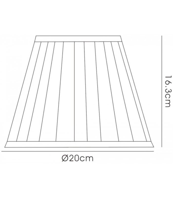 Round Shade White 150, 200mm x 163cm - 3