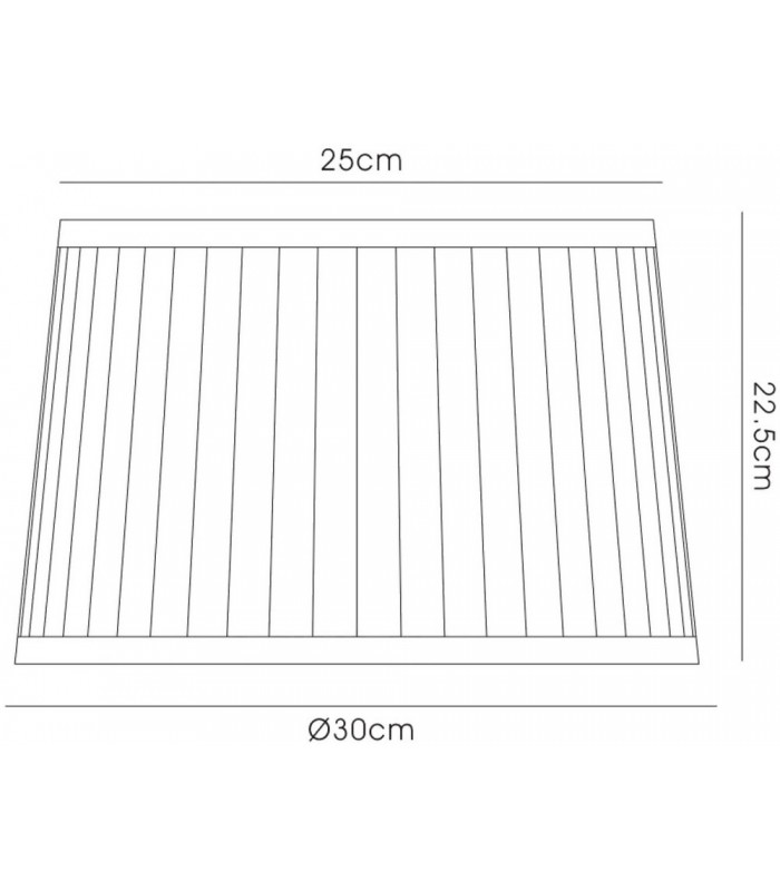 Round Shade White 250, 300mm x225mm - 3
