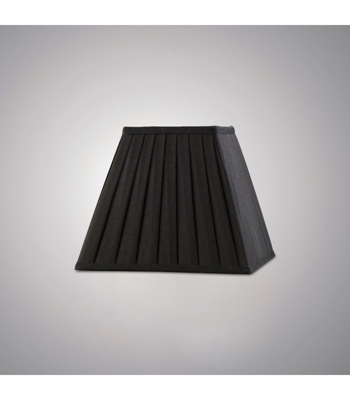 Square Pleated Fabric Shade Black 138, 250mm x 206mm - 2