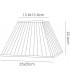 Square Pleated Fabric Shade Black 138, 250mm x 206mm - 3