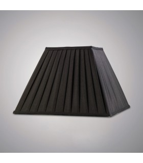 Square Pleated Fabric Shade Black 175, 350mm x 250mm - 2