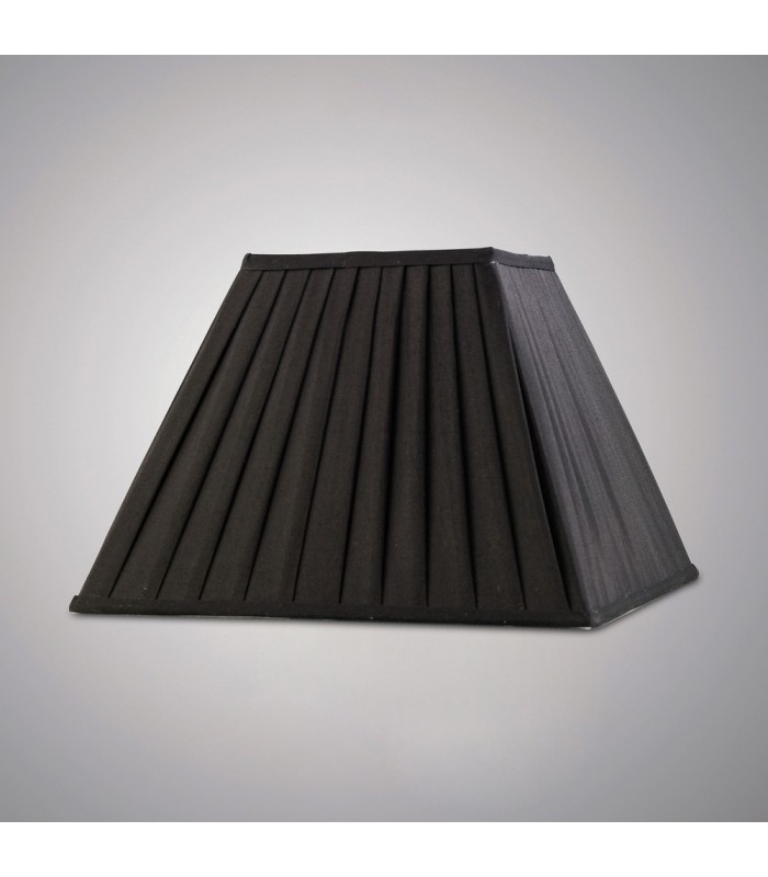 Square Pleated Fabric Shade Black 175, 350mm x 250mm - 2