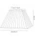 Square Pleated Fabric Shade Black 175, 350mm x 250mm - 3