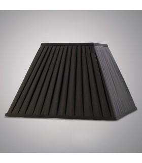 Square Pleated Fabric Shade Black 200, 400mm x 275mm - 2