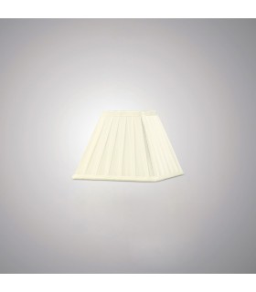 Square Pleated Fabric Shade Ivory 100, 200mm x 156mm - 2