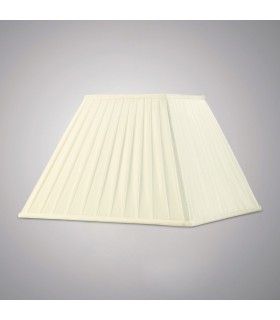 Square Pleated Fabric Shade Ivory 200, 400mm x 275mm - 2