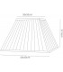 Square Pleated Fabric Shade Ivory 200, 400mm x 275mm - 3