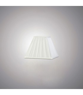 Square Pleated Fabric Shade White 100, 200mm x 156mm - 2