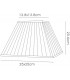 Square Pleated Fabric Shade White 138, 250mm x 206mm - 3