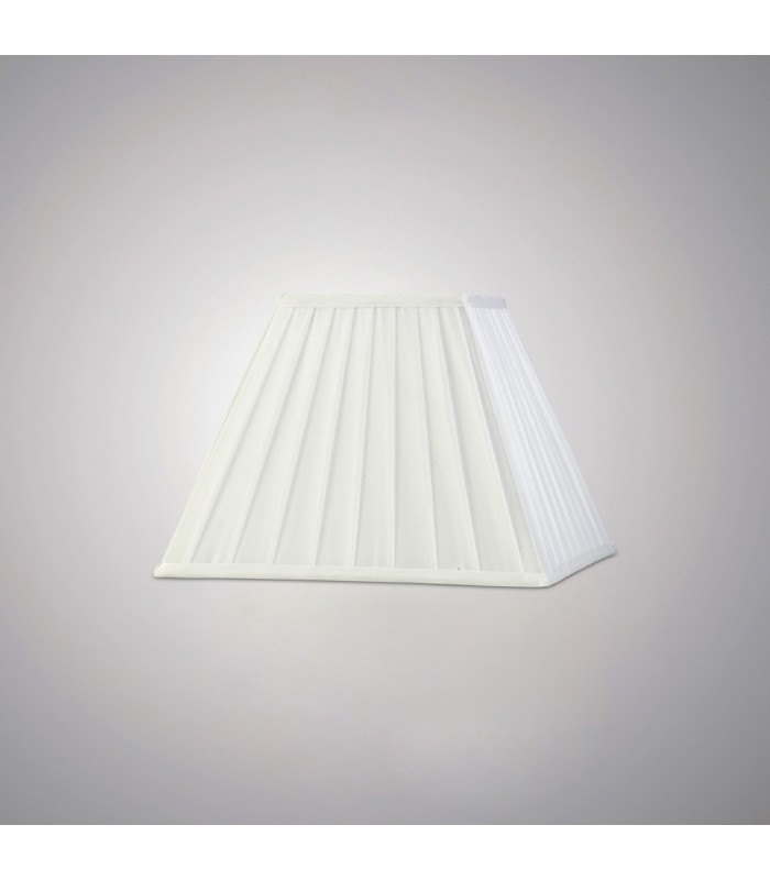 Square Pleated Fabric Shade White 150, 300mm x 225mm - 2