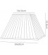 Square Pleated Fabric Shade White 150, 300mm x 225mm - 3