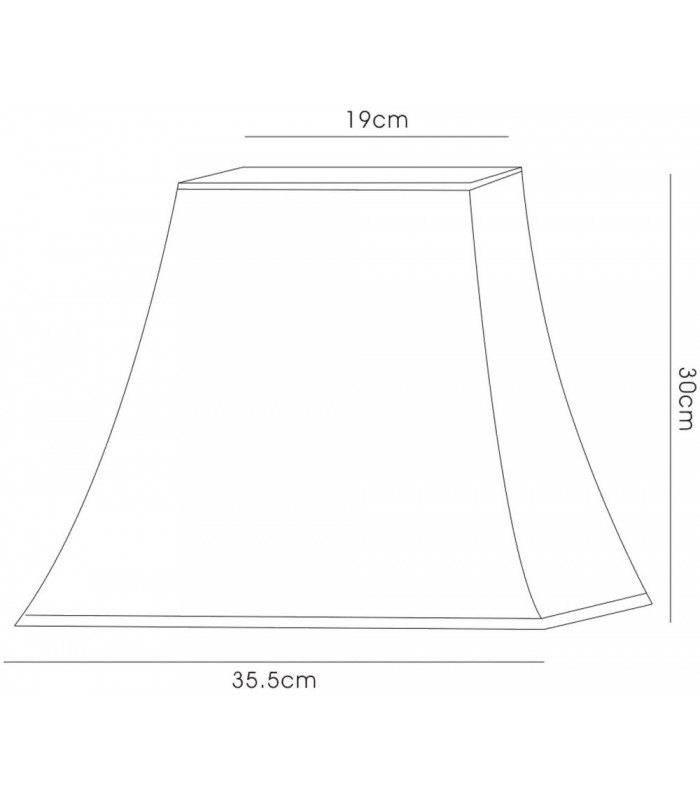 Square Shade Black 190, 355mm x 300mm - 3