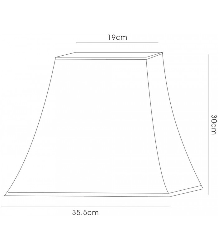 Square Large Shade White 190, 355mm x 300mm - 3