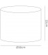 Round Shade Small Black, Chrome 300mm x 220mm - 3