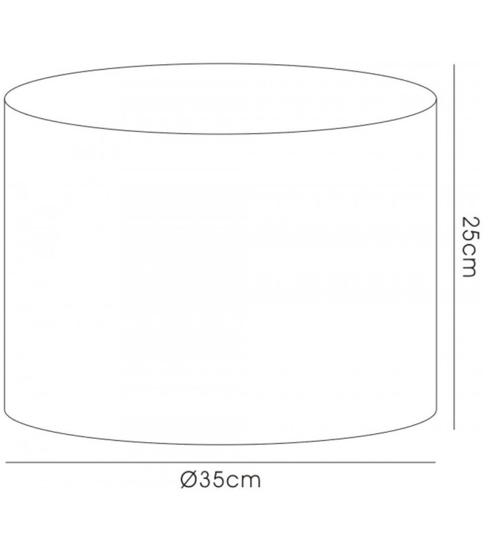 Round Shade Medium Black, Chrome 350mm x 250mm - 3