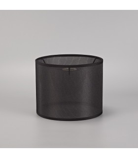 Round Shade Small Sheer Weave Fabric Black 200 x 160mm - 2