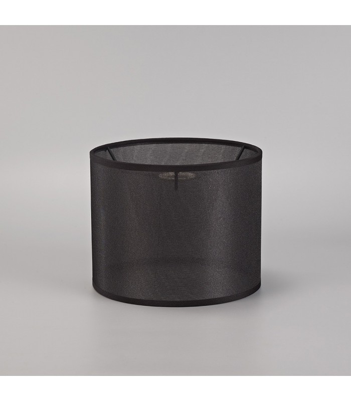 Round Shade Small Sheer Weave Fabric Black 200 x 160mm - 2