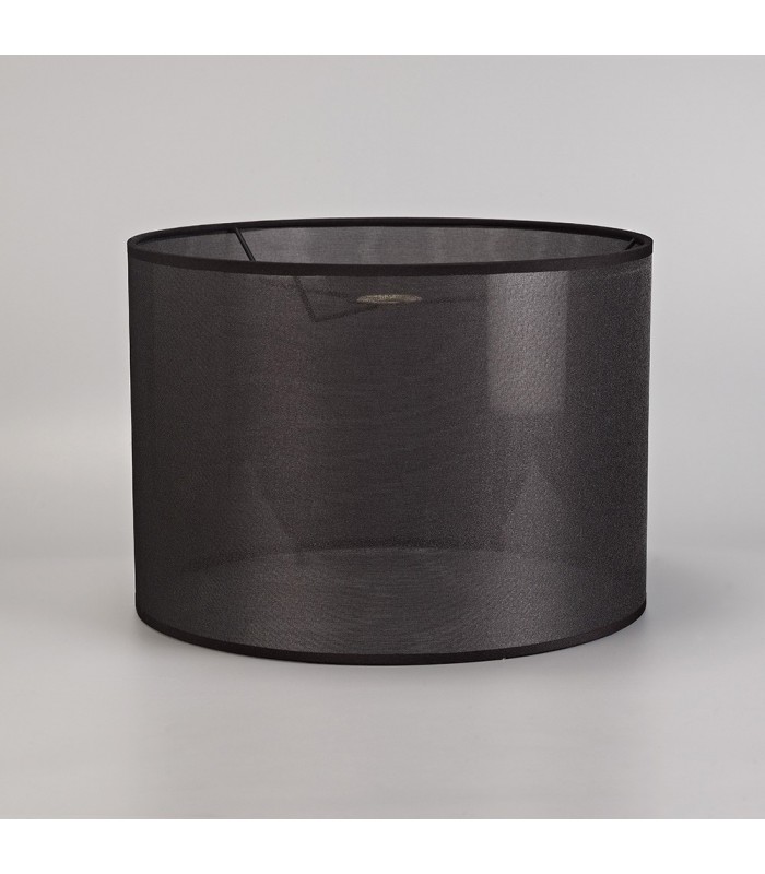 Round Shade Medium Sheer Weave Fabric Black 300mm x 220mm - 2